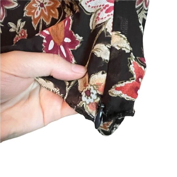 Kenneth Cole floral silk long sleeve shirt. - Picture 10 of 12